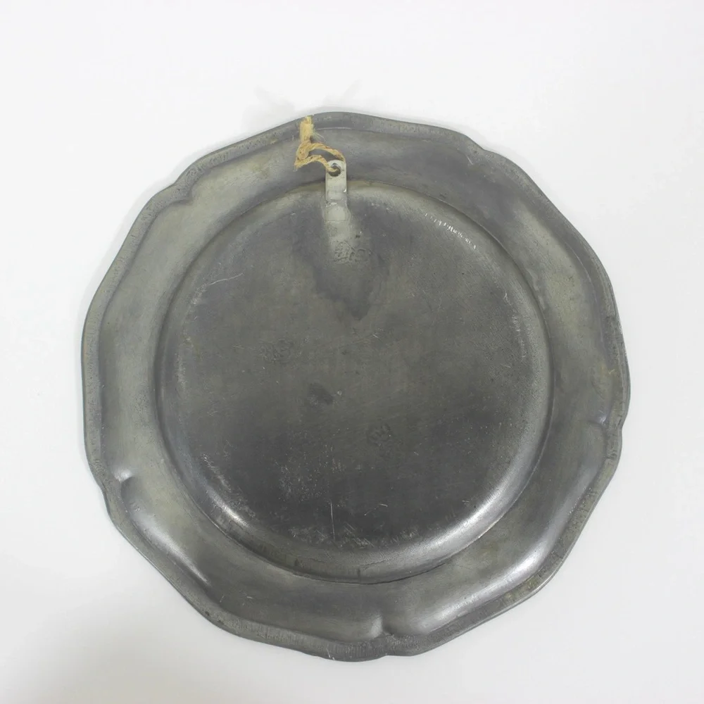 Antique Pewter Plate 10.5” Tray or Dish Drinks, Food Styling, Photography Prop - Picture 6 of 8